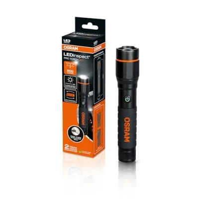 Afbeelding van OSRAM LEDinspect PRO TORCH 800, oplaadbare LED inspectielamp, zoomfunctie, 800lm helderheid 6000K, 5 lichtstanden