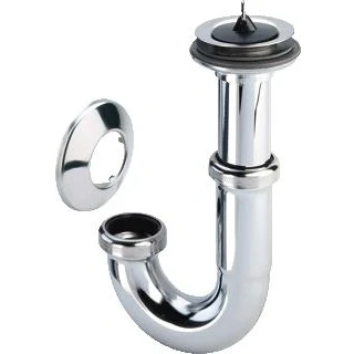 Afbeelding van Viega plugbuissifon met rozet 1.1/4&quot; x 32 mm messing chroom