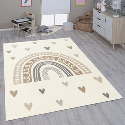 Afbeelding van Kindertapijt Vloerkleed voor de Kinderkamer Meisjes Jongens Verschillende Motieven En Formaten, Maat:80x150 cm, Kleur:Beige