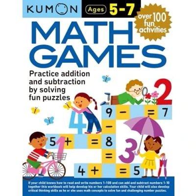 Afbeelding van Math Games: Practice Addition and Subtraction by Solving Fun Puzzles; Ages 5 7