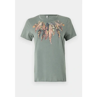 Afbeelding van ONLY Onllucy LIFE Tshirt print, Dames, Maat: XS, Balsam green