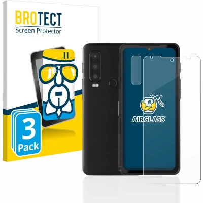 Afbeelding van BROTECT Glas Screen Protector voor Caterpillar Cat S75 (Voor+Camera) (3 Stuks) Schermbeschermer [9H Hardheid, Beschermglas Folie niet Gehard Glas]