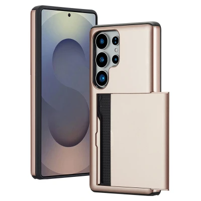 Afbeelding van imoshion Hoesje met pasjeshouder Geschikt voor Samsung Galaxy S25 Ultra Backcover Rose Gold