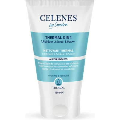 Afbeelding van 3x Celenes Thermal 3 in 1 Reiniger Scrub Masker 150 ml