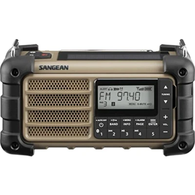 Afbeelding van Sangean Survivor MMR 99 AM/FM radio Desert Tan met zonnepaneel en dynamo