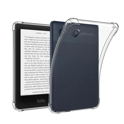 Afbeelding van QINOUK Hoesje voor Kobo Clara Colour/Clara BW, [Airbag Bescherming] Ultradunne Schokbestendige Beschermhoes, Zacht TPU Clear Case, BW