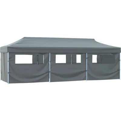 Afbeelding van Vouwtent pop up met 8 zijwanden 3x9 m antraciet