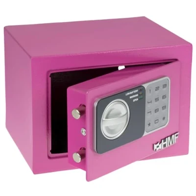 Afbeelding van HMF 46126 15 kluis klein met cijferslot, meubelkluis, 23 x 17 cm, roze