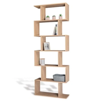 Afbeelding van IDMarket Boekenkast, Sofia, S vorm, hout, beukenlook, 189 cm