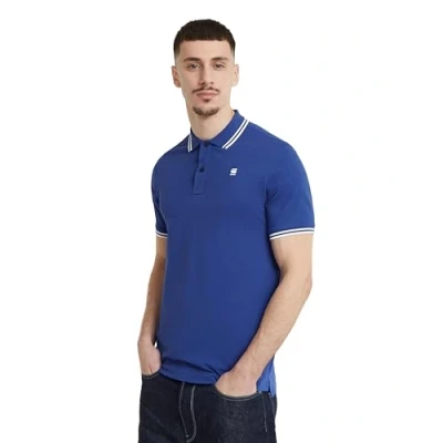 Afbeelding van G Star Dunda Poloshirt, Heren, Maat: XS, Radar blue