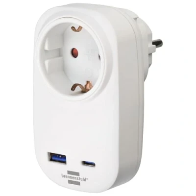 Afbeelding van Brennenstuhl, Stekkerdoos, Steckdosenadapter + USB Charger PD (2 x, CEE 7/3)