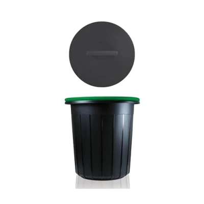 Afbeelding van Eco Solution, Afvalemmer met Handvat 16L Prullenbak Deksel voor Afvalscheiding Groen/Geel Afvalscheidingprullenbakken Recycle Afvalbak Vuilnisbak Vuilnisemmer Sorteerafvalemmer Kantoor Keuken