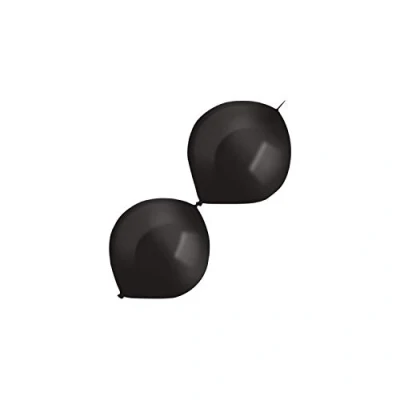 Afbeelding van amscan 9905633 100 latexballonnen Pearl koppelbaar, zwart