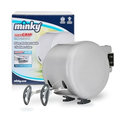 Afbeelding van Minky Uittrekbare waslijn voor buiten, 30 meter (2 x 15 m)