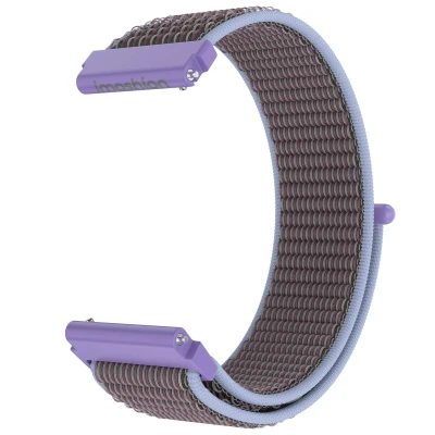 Afbeelding van Nylon bandje klittenband Universeel 22 mm aansluiting Lila imoshion