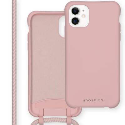 Afbeelding van Apple iPhone 11 Hoesje Siliconen en TPU (zacht) imoshion Softcase/Koordhoesje/Backcover Roze Telefoonhoesje