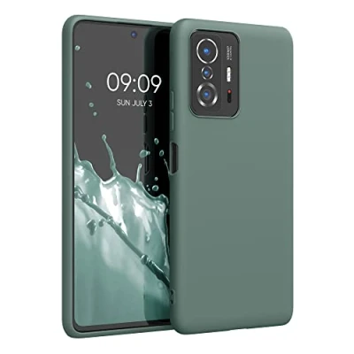 Afbeelding van kwmobile telefoonhoesje compatibel met Xiaomi 11T / Pro hoesje Zachte case voor smartphone Back cover in blauwgroen