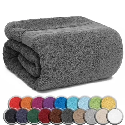 Afbeelding van NatureMark Sauna Handdoek, Premium Kwaliteit, 80 x 200 cm, 100% Katoen, Antraciet Grijs