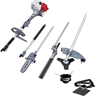 Afbeelding van IKRA Benzine multifunctioneel tuingereedschap Multitool IBKH 33 4in1: bosmaaier, gazontrimmer, heggenschaar, hoogsnoeier