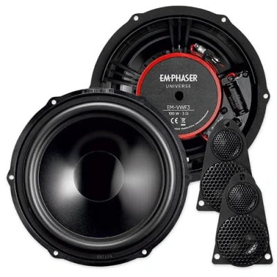 Afbeelding van Emphaser EM VWF3 Autospeaker Pasklare speakers Volkswagen T5 VW Custom fit luidsprekers 20 cm 3 weg composet 100 Watt RMS