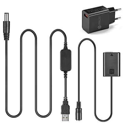 Afbeelding van 5V 8.4V AC PW20 USB kabel NP FW50 Dummy accu voor Sony a7S a7k a7II a7R a7RII a6300 a3000 a5000 a5100 a6000 Alpha7