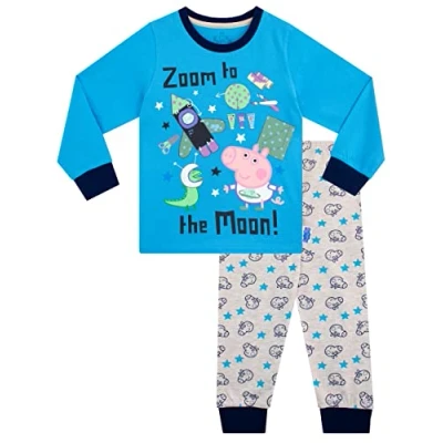 Afbeelding van Peppa Pig Jongens Pyjama George Blauw 128