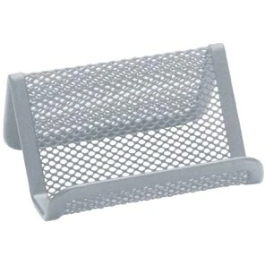 Afbeelding van Q CONNECT visitekaartenhouder 11 x 7,5 5 cm metaal zilver