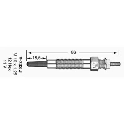Afbeelding van Gloeibougie NGK 6592