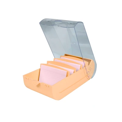 Afbeelding van Exacompta Ref. 5336123D 1 Learning Box BUNNYBOX A8 afmetingen 19,5 x 10 6,2 cm kleur koraal/kristal capaciteit tot 650 kaarten in formaat