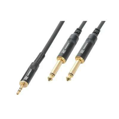 Afbeelding van PD Connex Kabel 3.5 Stereo jack 2x 6.3 Mono 3m