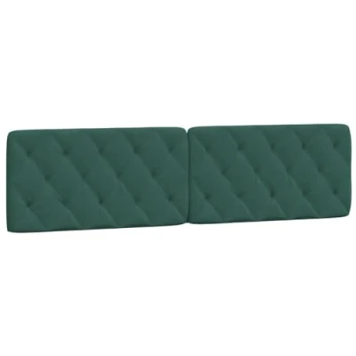 Afbeelding van vidaXL Hoofdbordkussen 200 cm fluweel donkergroen, hoofdbord kussen, kussen hoofdbord, bed hoofdeinde