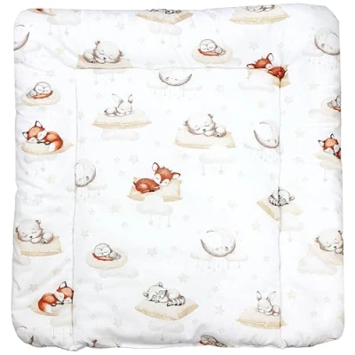Afbeelding van TupTam baby Aankleedkussen met Patronen, Slapende dieren/Beige, 75 x 85 cm