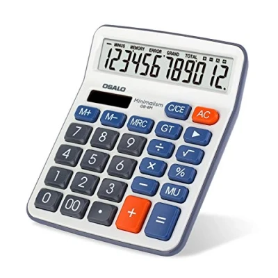 Afbeelding van OSALO Rekenmachine desktop calculator kantoor 12 cijferige grote toetsen LCD scherm (OS 6M)