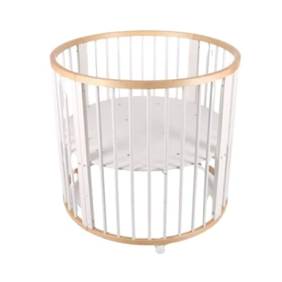 Afbeelding van Buxibo Baby Box Grondbox Speelbox Playpen Kinderbox Rond Hout