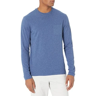 Afbeelding van Amazon Essentials Heren T shirt met lange mouwen en slanke pasvorm, Heideblauw, M