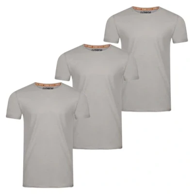 Afbeelding van riverso RIVLenny T shirt voor heren, regular fit, set van 3 stuks, ronde hals, korte mouwen, licht katoen, vlamgaren, effen, zwart, wit, grijs, blauw, groen, S, M, L, XL, XXL, 3XL, 4XL, 5XL, grijs