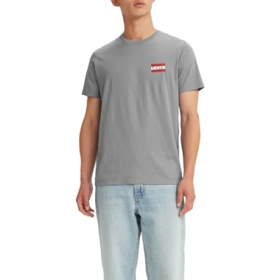 Afbeelding van Levi&#039;s Crewneck Graphic TEE 2 PACK Tshirt basic, Heren, Maat: XS, Grey/white