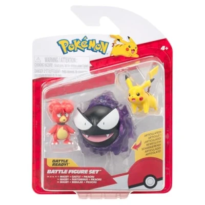 Afbeelding van Pokémon Battle Figure Set 3 Pack: Magby, Pikachu &amp; Gastly