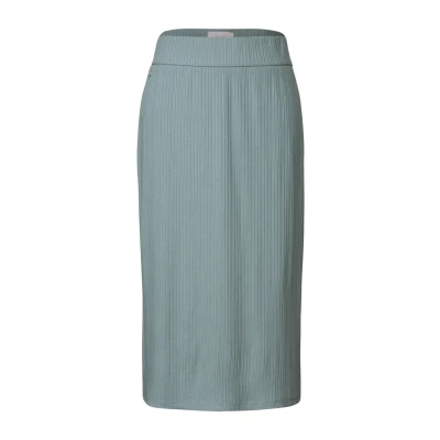 Afbeelding van Street One MIT Struktur Kokerrok, Dames, Maat: 46, Blau