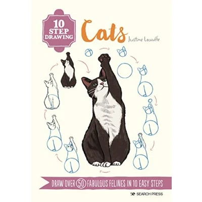 Afbeelding van 10 Step Drawing: Cats: Draw Over 50 Fabulous Felines in Easy Steps