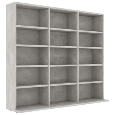 Afbeelding van vidaXL Cd Kast Opbergkast Opslagkast Kasten Dvd Opbergmeubel Cds Opslagmeubel Opbergkasten Opslagkasten Opberging Meubel Spaanplaat Betongrijs