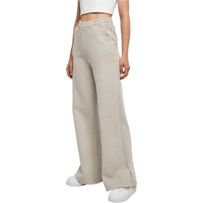 Afbeelding van Urban Classics Heavy Garment DYE SLIT Broek, Dames, Maat: XL, Warmgrey