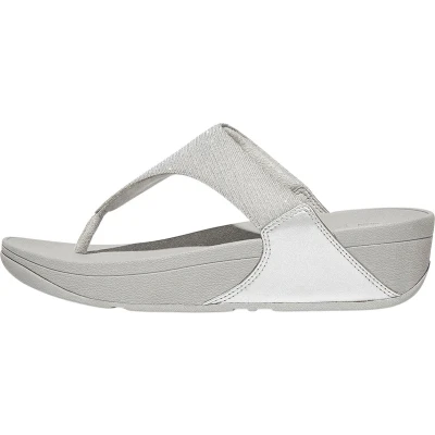 Afbeelding van FitFlop Women Lulu Shimmerlux Toe Post Silver Schoenmaat 40