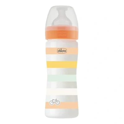 Afbeelding van Chicco zuigfles Siliconen Well Being 250ml oranje
