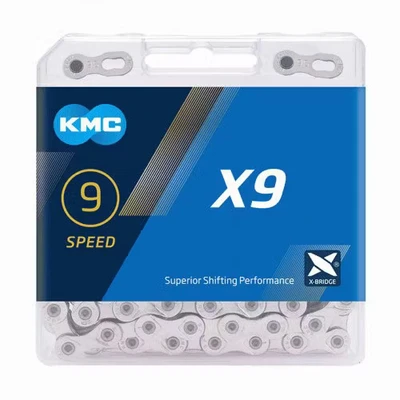 Afbeelding van KMC 9 speed X9 ketting BikeTotaal.nl Zilver