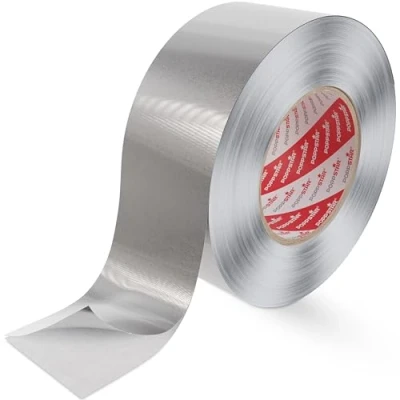 Afbeelding van Poppstar Aluminium Tape Hittebestendig (50m x 48 mm) voor Isolatie &amp; als Vochtbescherming Vaatwasser, Werkblad, Dakgoten