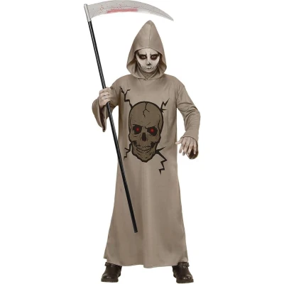 Afbeelding van WIDMANN Skelet reaper kostuum voor kinderen 140 (8 10 jaar)