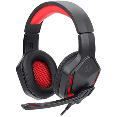 Afbeelding van Redragon Themis Gamer hoofdtelefoon (H220) met geïntegreerde microfoon, volumeregelaar, microfoon en achtergrondverlichting, rood