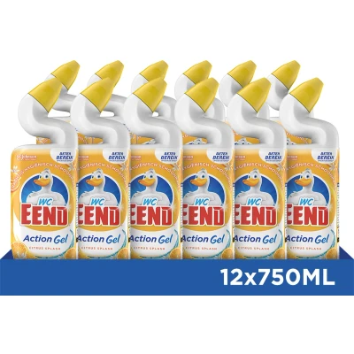 Afbeelding van 12x WC Eend Toiletreiniger Action Gel Citrus Splash 750 ml