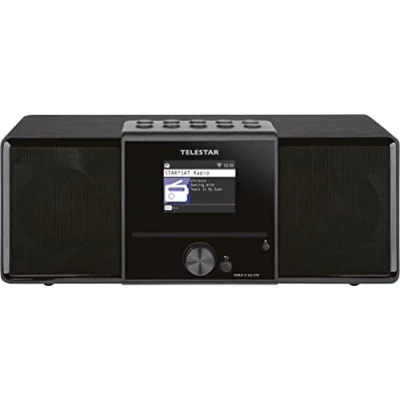 Afbeelding van Telestar DIRA S 32i cd internetradio/DAB+ digitale radio (stereo, FM/DAB/DAB+, speler, WLAN, LAN, Bluetooth, streaming (Amazon Music, Napster UVM.), USB opname, DSP Sound) zwart